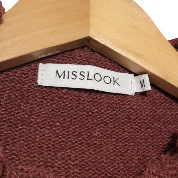 Misslook Mockneck Cable Knit Sweater - Picture 8 of 10